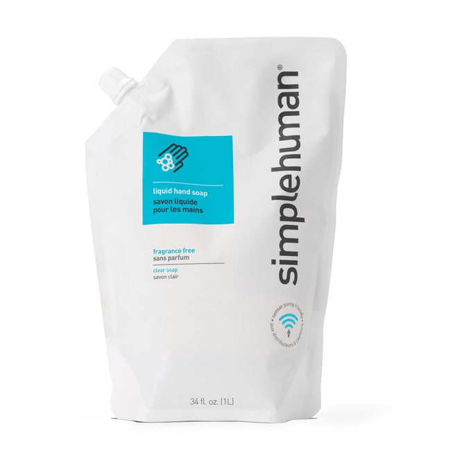 simplehuman Liquid Hand Soap 34ounce Fragrance Free Refill Pouch