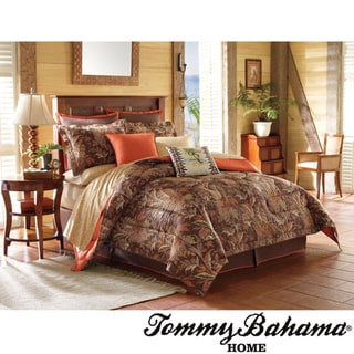 Tommy Bahama Tiki Bay 4-piece Brown Patterned Comforter Set