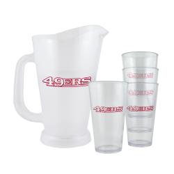 San Francisco 49ers NFL Pitcher and Pint Glasses Set
