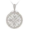 Icz Stonez Sterling Silver Cubic Zirconia Medallion Necklace