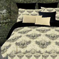 Street Revival Winged Skull Twin-size 6-Piece Bed in a Bag with Sheet Set