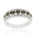 Sterling Silver Brown Diamond Accent Ring