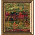 Douglas 'Leaves in a Row III' Embellished Framed Art Print
