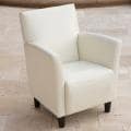 Christopher Knight Home Francisco White Bonded Leather Club Chair