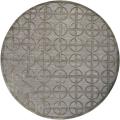Hand-tufted Katrie Grey Geomertic Rug (7'9 Round)