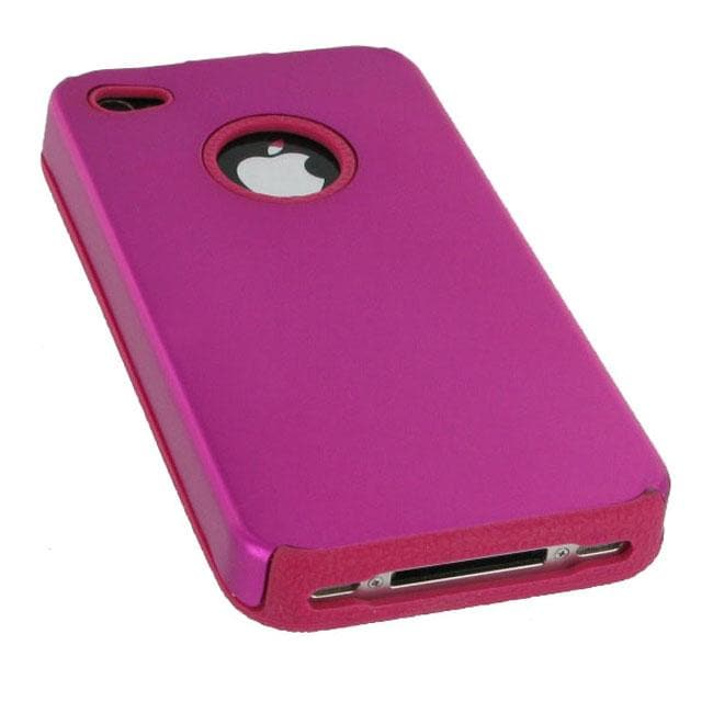 rooCASE iPhone 4 Pink Aluminum Feel Case  