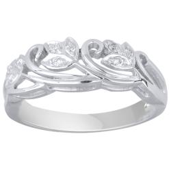 Sterling Silver 1/10ct TDW Diamond Fashion Ring (H-I, I3)