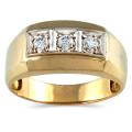 10k Yellow Gold Men's 1/4ct TDW Diamond Ring (I-J, I1-I2)