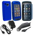 4-piece Blue Case/ Chargers for Samsung Impression A877