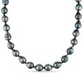 Miadora 14k White Gold Cultured Tahitian Pearl Necklace (8-9.5 mm)