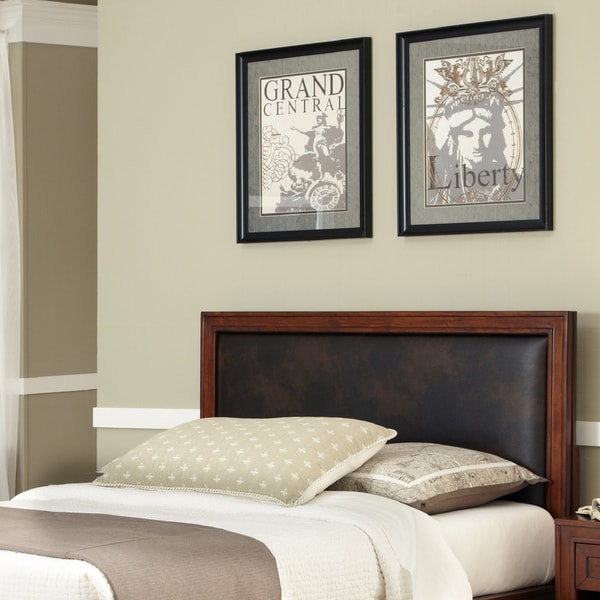 Home Styles Duet Queen Panel Leather Inset Headboard