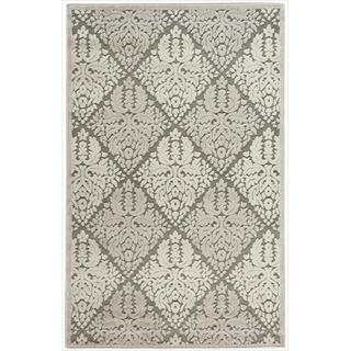 Graphic Illusions Silver Diamond Pattern Rug (3'6 x 5'6)