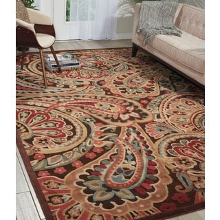 Graphic Illusions Paisley Multi Color Rug (3'6 x 5'6)