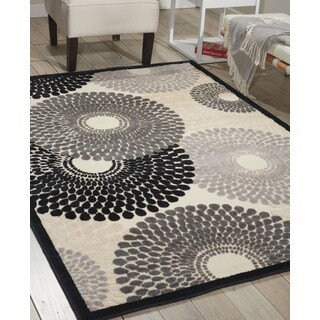 Graphic Illusions Circular Multicolor Rug (7'9 x 10'10)