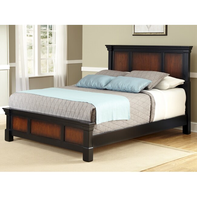 Home Styles The Aspen Collection Rustic Cherry & Black King Bed