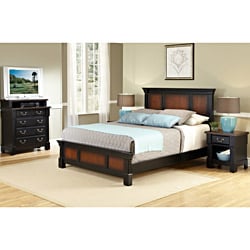 Low Price Aspen Collection King-size Bed, Media Chest and Night Stand Set