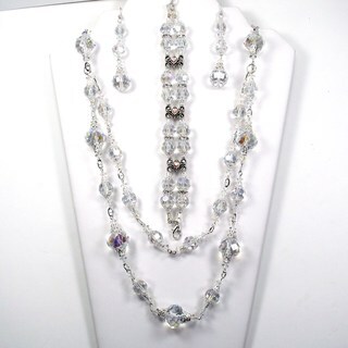 Clear Crystal Matching Jewelry Set