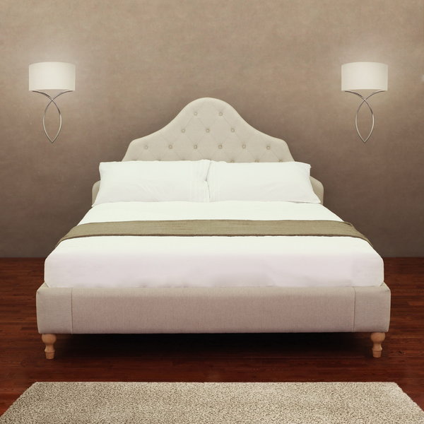 Alice Button Tufted Queen Bed Frame  80004919  Overstock.com 