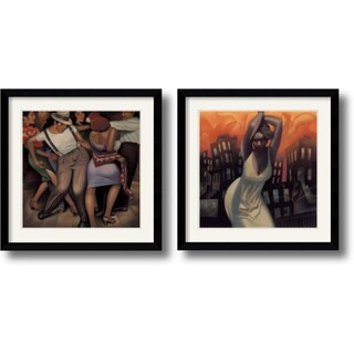 Gary Kelley 'Latino Jazz and Harlem Heat' Framed Art Print Set