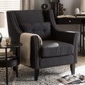 Albany Dark Gray Linen Modern Lounge Chair