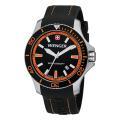 Wenger Men's Sea Force Black Dial Rubber Diver Watch