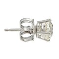 18k Gold 1 1/2ct TDW Certified Clarity-enhanced Diamond Stud Earrings