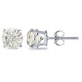 18k Gold 1 1/4ct TDW Certified Clarity-enhanced Diamond Stud Earrings