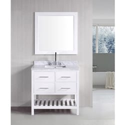 Fine Fixtures Glenwood 17 Inch Wood Wenge/ White Bathroom Vanity 