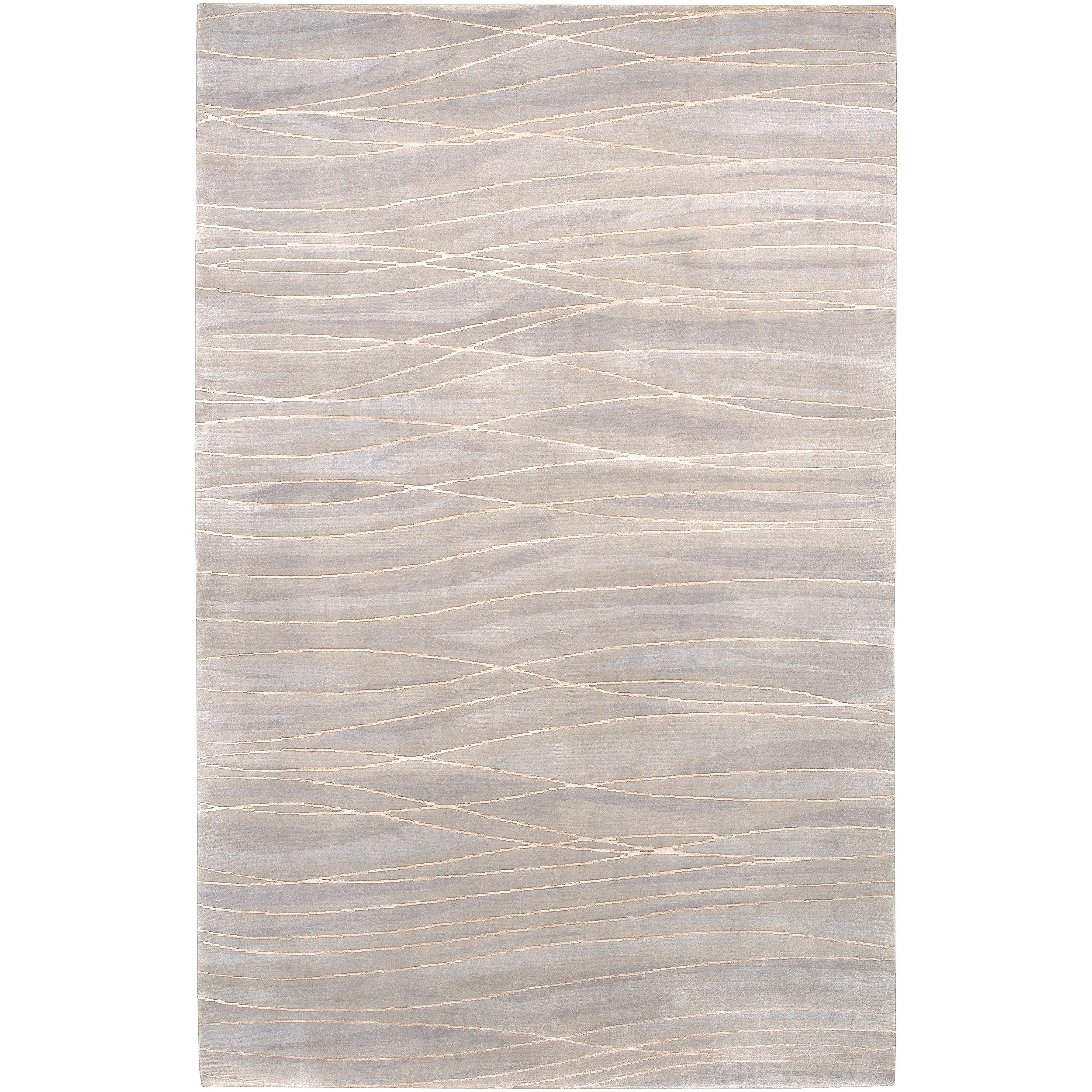 Hot Deal Julie Cohn Hand-knotted Cluffranch Beige Abstract Design Wool Rug (8' x 11')
