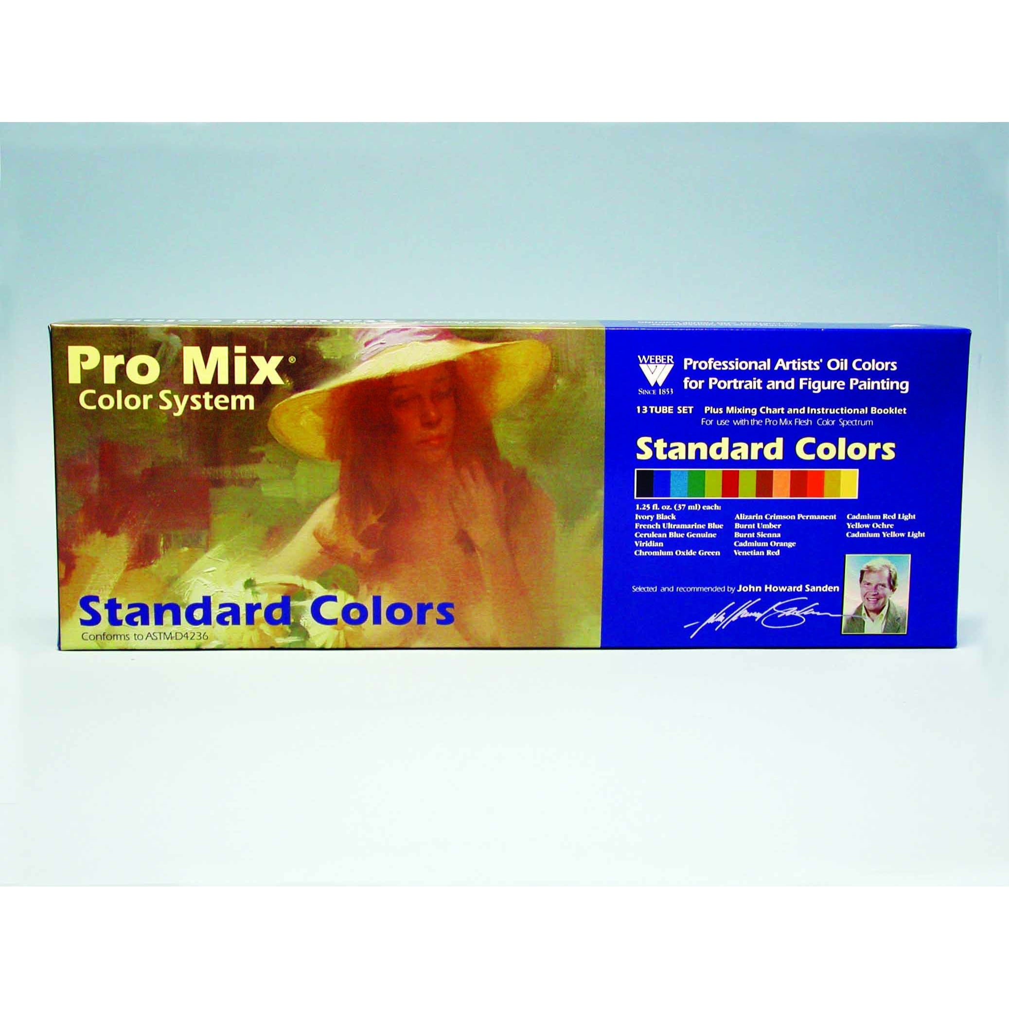 Weber John Sanden Pro Mix Standard Color Oil Color Set  13 Color