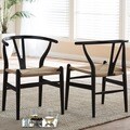 Baxton Studio Wishbone Black Wood Y Dining Chair