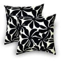Sentiments-Inc. Twirly Polyester Black Outdoor Decorative Pillows (Set of 2)