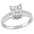 Miadora 14k Gold 1/2ct TDW Diamond and Pink Sapphire Ring (H-I, I2-I3)