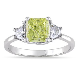 Miadora 14k Gold 1 5/8ct TDW Yellow and White Diamond Ring (G-H, SI1-SI2)