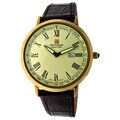 Steinhausen Men's Ultra-thin Swiss Movement Gold Case Cream Dial Watch