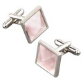 BasAcc Pink Lace Square Cufflink