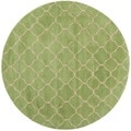 Handmade Moroccan Green Wool Rug (7' Round)