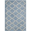 Handmade Moroccan Blue Grey Wool Rug (3' x 5')
