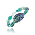 Glitzy Rocks Sterling Silver Multi-gemstone Stretch bracelet