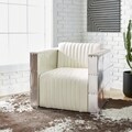 'Vindicator' Modern White Leather Chair