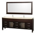Daytona 78 inch Espresso Double Bathroom Vanity Set by Wyndham Collection