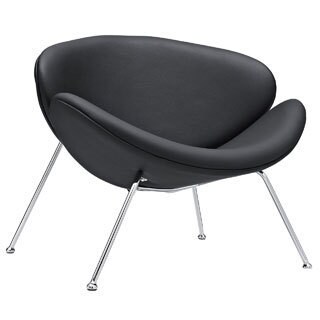 Nutshell Black Vinyl Lounge Chair