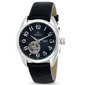 Bulova Men's Mechanical Black Dial Skeleton Window Automatic Watch