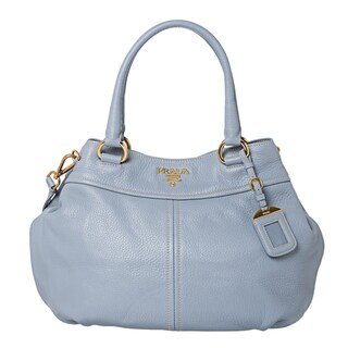Prada Light Blue Grainy Leather Hobo Bag Prada Light Blue Grainy Leather Hobo Bag