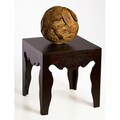 Square Traditional End Table in Genuine Mahogany Wood