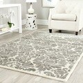 Porcello Damask Ivory/ Grey Rug (4' x 5' 7)