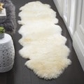 Prairie Sheepskin/ Wool White Shag Rug (2' x 6')