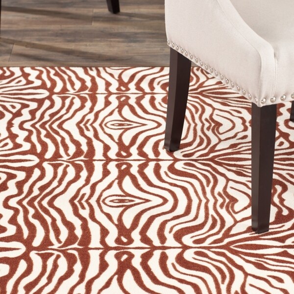 Safavieh Metropolis Tiger Cream/ Brown Rug (5'3 x 7'11)