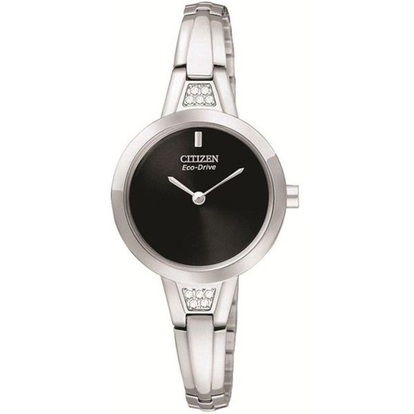 Citizen Women's Silhouette Crystal Black Dial Watch