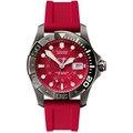 Victorinox Swiss Army Men's Automatic Dive Watch 500 Red Dial Rubber Watch
